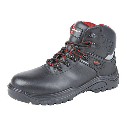 Grafters Transporter Black Leather Safety Boots M9516A