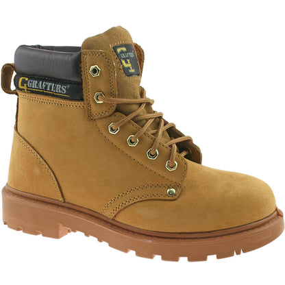 Grafters Steel Toe Safety Work Boots Size Uk 4 - 16 Honey Nubuck M629