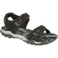 Ladies PDQ Adjustable Sports Walking Sandals Black L498A KD
