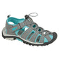 Ladies PDQ Closed Toe Sports Sandals Grey/Jade Walking Adventure L377