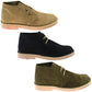 Mens Roamers Camel Khaki Navy Desert Suede Leather Boots Round Toe M400
