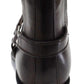 Mens US Brass Dark Brown Ankle Harness Boots Eastwood M183DB