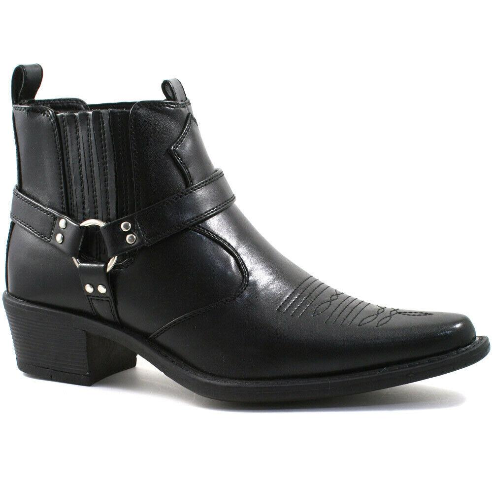 Mens black harness clearance boots