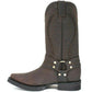 Mens Grinders Galveston Dark Brown Leather Western Tall Cowboy Boots