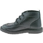 Boys Kids Kickers Adlar Legendry Black Leather Lace Up School Shoes 1-13411