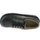 Youths Kickers Kick Lo Core Black Leather Lace School Shoes KF0001003