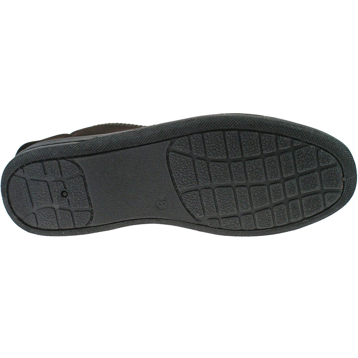 Mens Zedzzz Warm Lined Velour Double Gusset Full Slippers Black Brown MS466