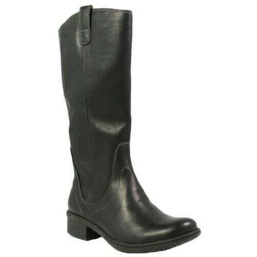 Ladies Bogs Kristina Tall Black Leather Waterproof Slip Resistant Boots 71701