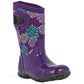 Girls Bogs North Hampton Pompons Purple Insulated Warm Wellington Boot 72007