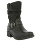 Ladies Bogs Carly Mid Black Leather Waterproof Slip Resistant Ankle Boots 72024