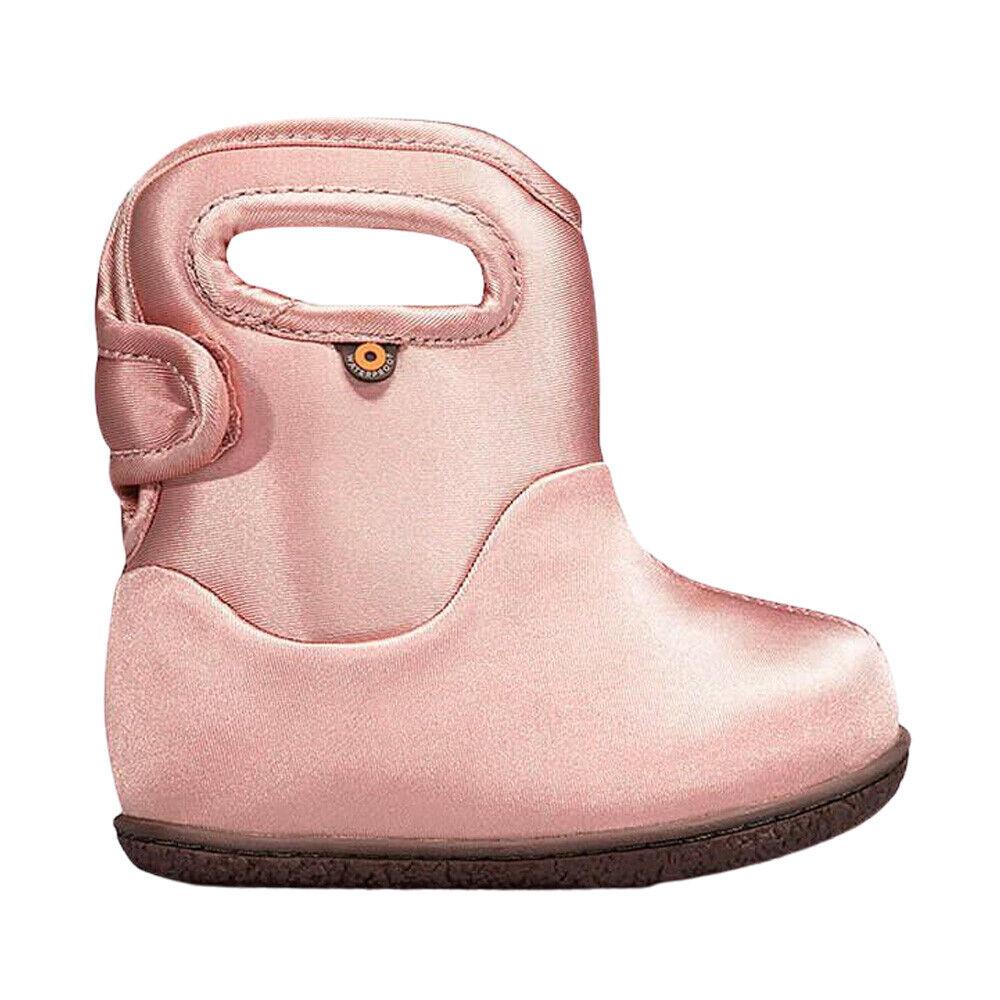 Girls Baby Bogs Metallic Pink Insulated Washable Warm Wellies Boots 72611