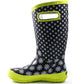 Girls Bogs Black Rain Boot Wellington Rubber Flexible Wellies Boots Kids 71322