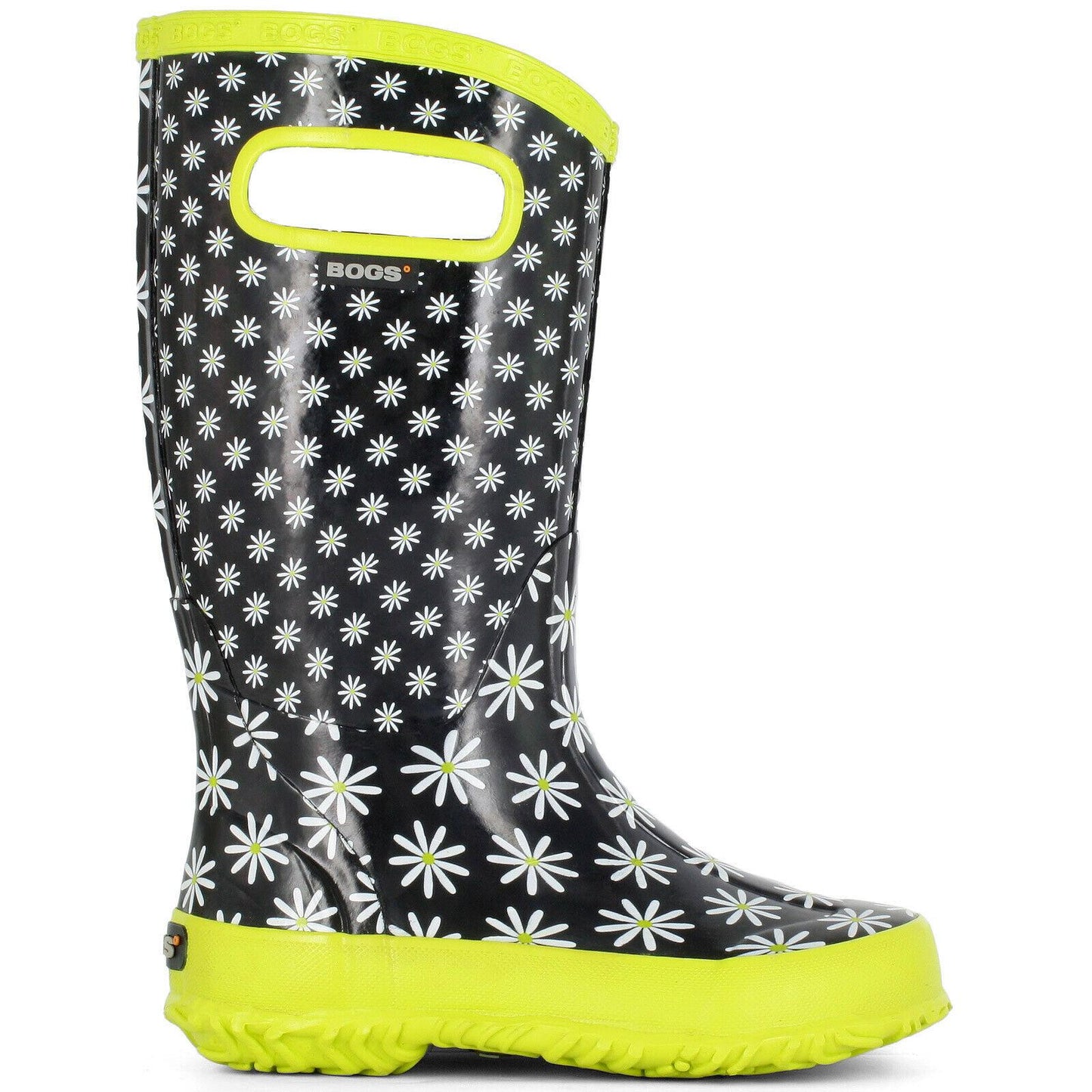 Girls Bogs Black Rain Boot Wellington Rubber Flexible Wellies Boots Kids 71322