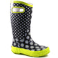 Girls Bogs Black Rain Boot Wellington Rubber Flexible Wellies Boots Kids 71322
