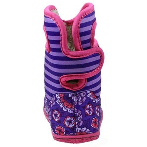 GIRLS BABY BOGS PANSY PINK VIOLET INSULATED WASHABLE WARM WELLIES BOOTS 721781