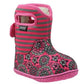 GIRLS BABY BOGS PANSY PINK VIOLET INSULATED WASHABLE WARM WELLIES BOOTS 721781