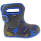 Boys Baby Bogs Dino Dark Grey Insulated Washable Warm Wellies Boots 721651