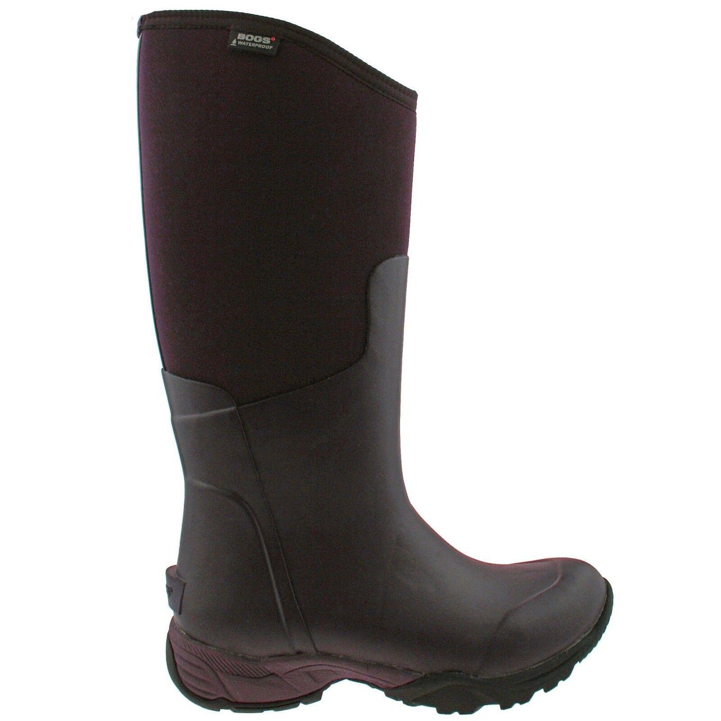 Ladies Bogs Essential Tall Solid Aubergine Insulated Warm Wellies Boot 78583 550