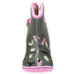 Girls Baby Bogs Farm Grey/Pink Insulated Washable Warm Wellies Boots 722981