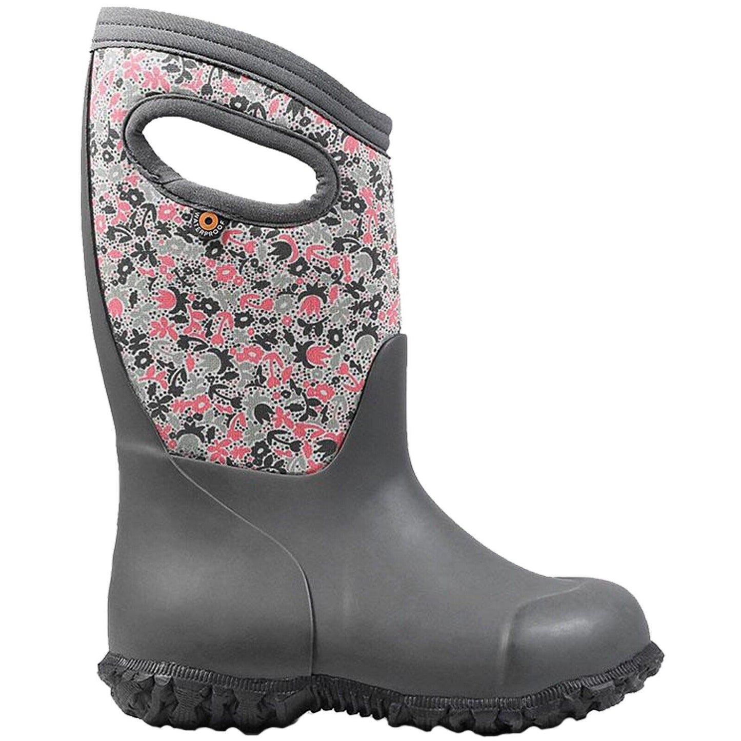 Girls Bogs York Freckle Grey Multi Insulated Warm Wellies Boot 78710 062