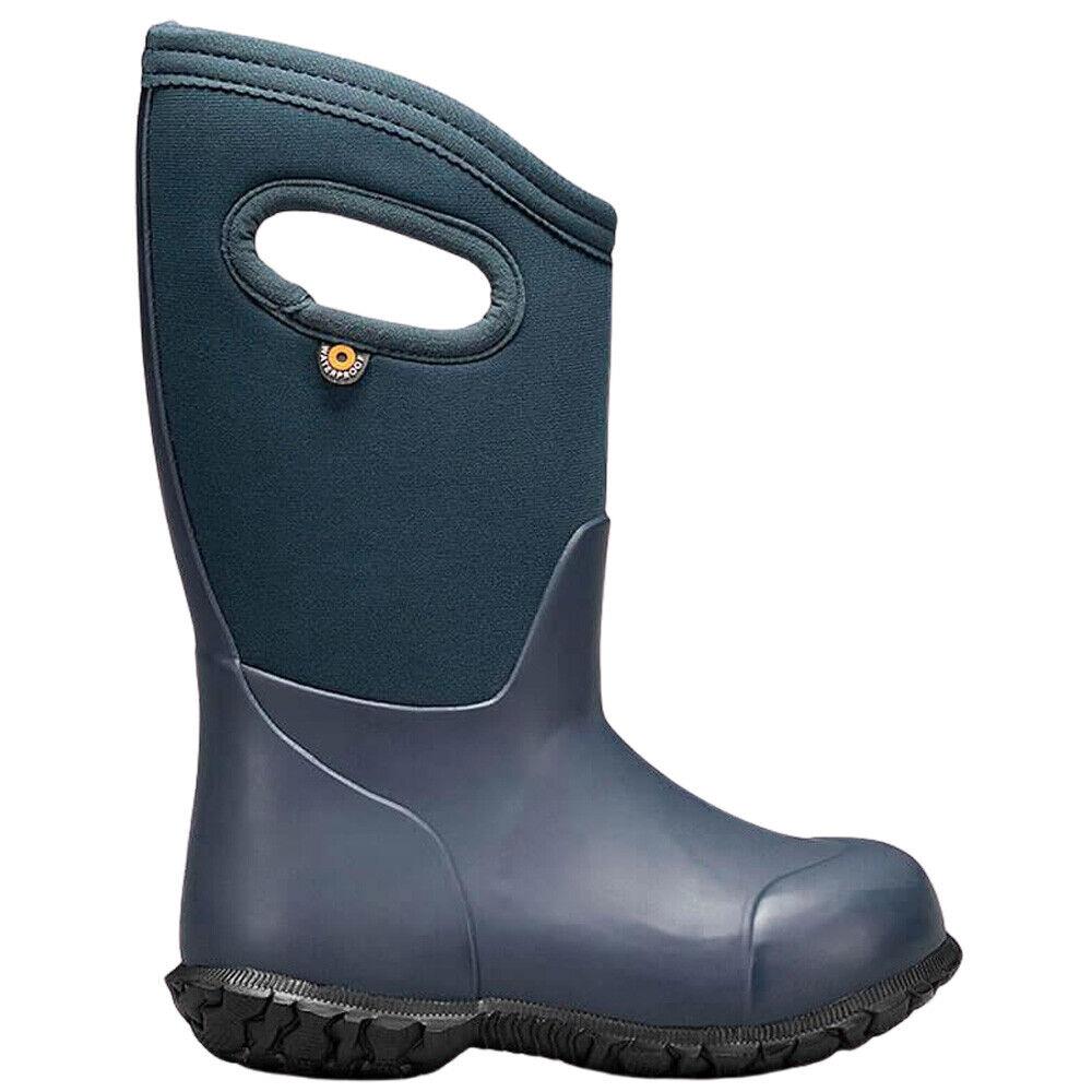Boys Bogs York Solid Navy Multi Insulated Warm Wellies Boot 72601 410
