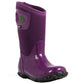 Girls Bogs North Hampton Solid Purple Insulated Kids Warm Wellington Boots 71844