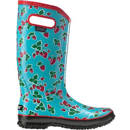 Ladies Bogs Fruit Cherry Strawberry Vintage Look Festival Wellies Boots 71714