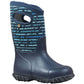 Boys Bogs York Spot Str Blue Multi Insulated Warm Wellies Boot 78712 460