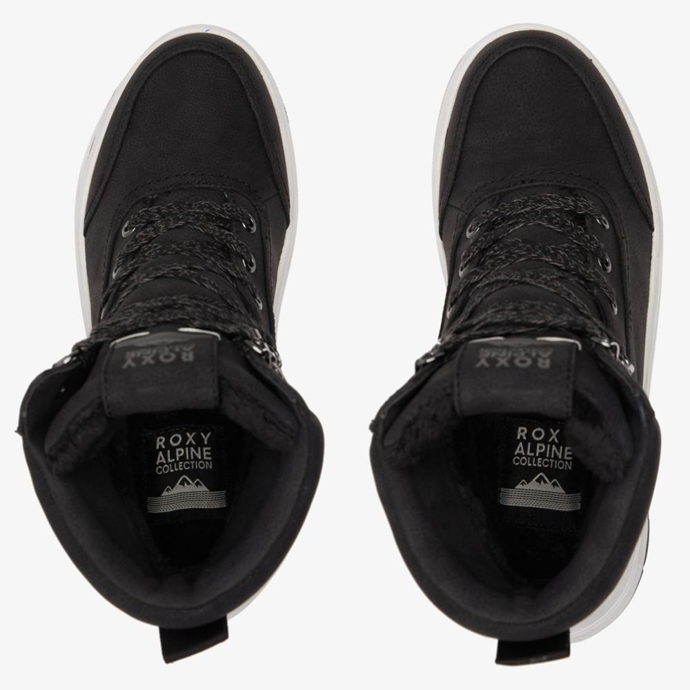 Roxy Karmel Black Waterproof Warm Lined Lace Suede Ankle Boots