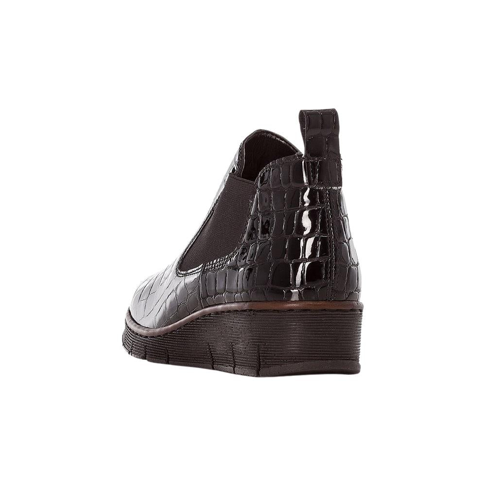 Rieker Warm Lined 53794-01 Black Patent Boots