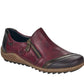 Rieker L7571-25 Zipper Red Burgundy Leather Side Zip Shoes