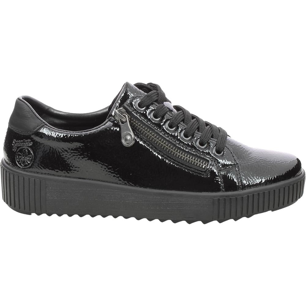 Rieker M6404-00 Black Lace Up or Side Zip Trainers