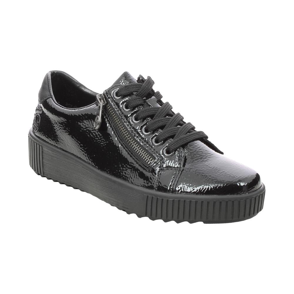 Rieker M6404-00 Black Lace Up or Side Zip Trainers