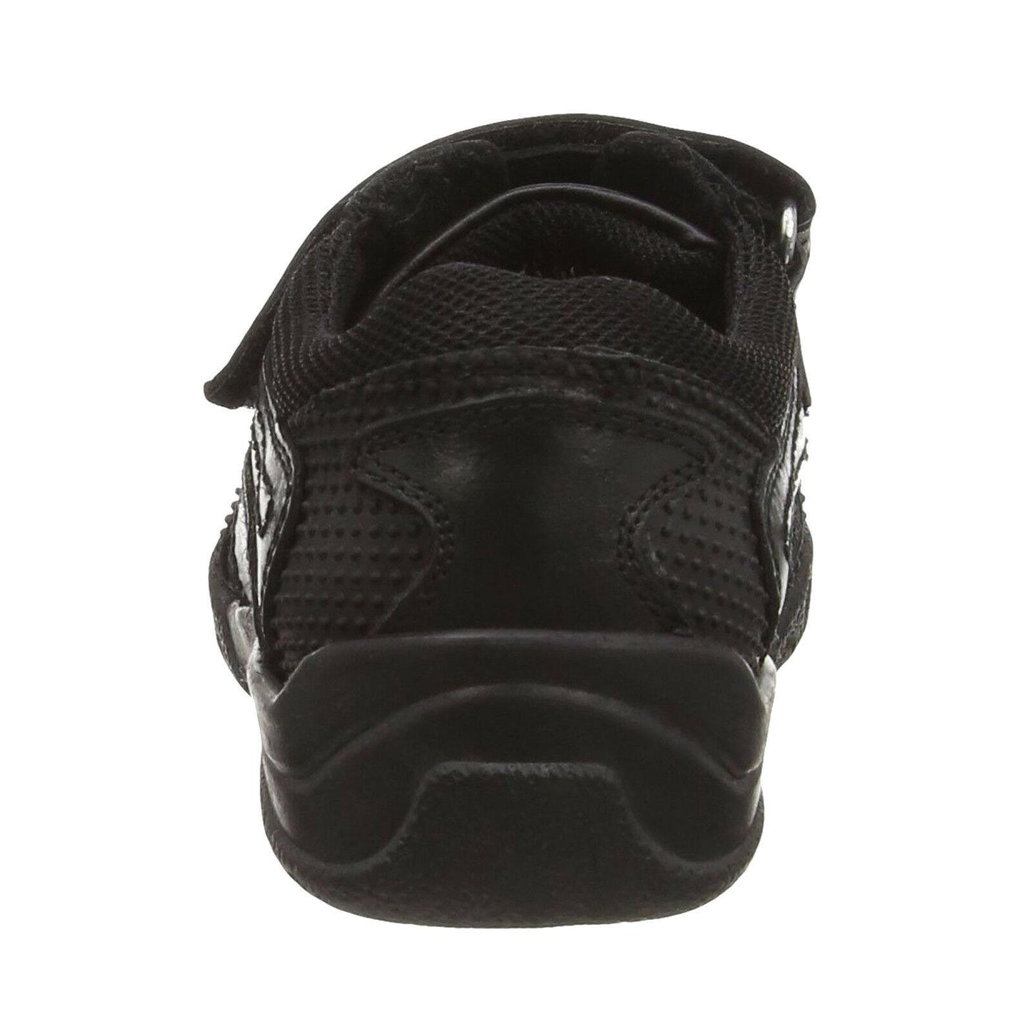 Boys Hush Puppies Jezza SNR Black Leather Double Strap School Shoes Size 3 – 9