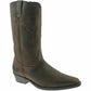 Mens Wrangler Tex Hi Leather Cowboy Boots Dark Brown WM122980K