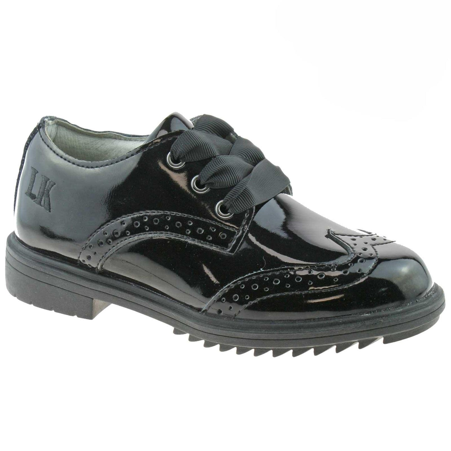 Lelli Kelly LK8272 (DB01) Kara Black Patent School Shoes F Fitting