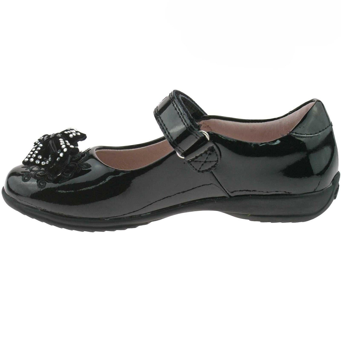 Lelli Kelly LK8244 (DB01) Black Patent Adele School Shoes G Width