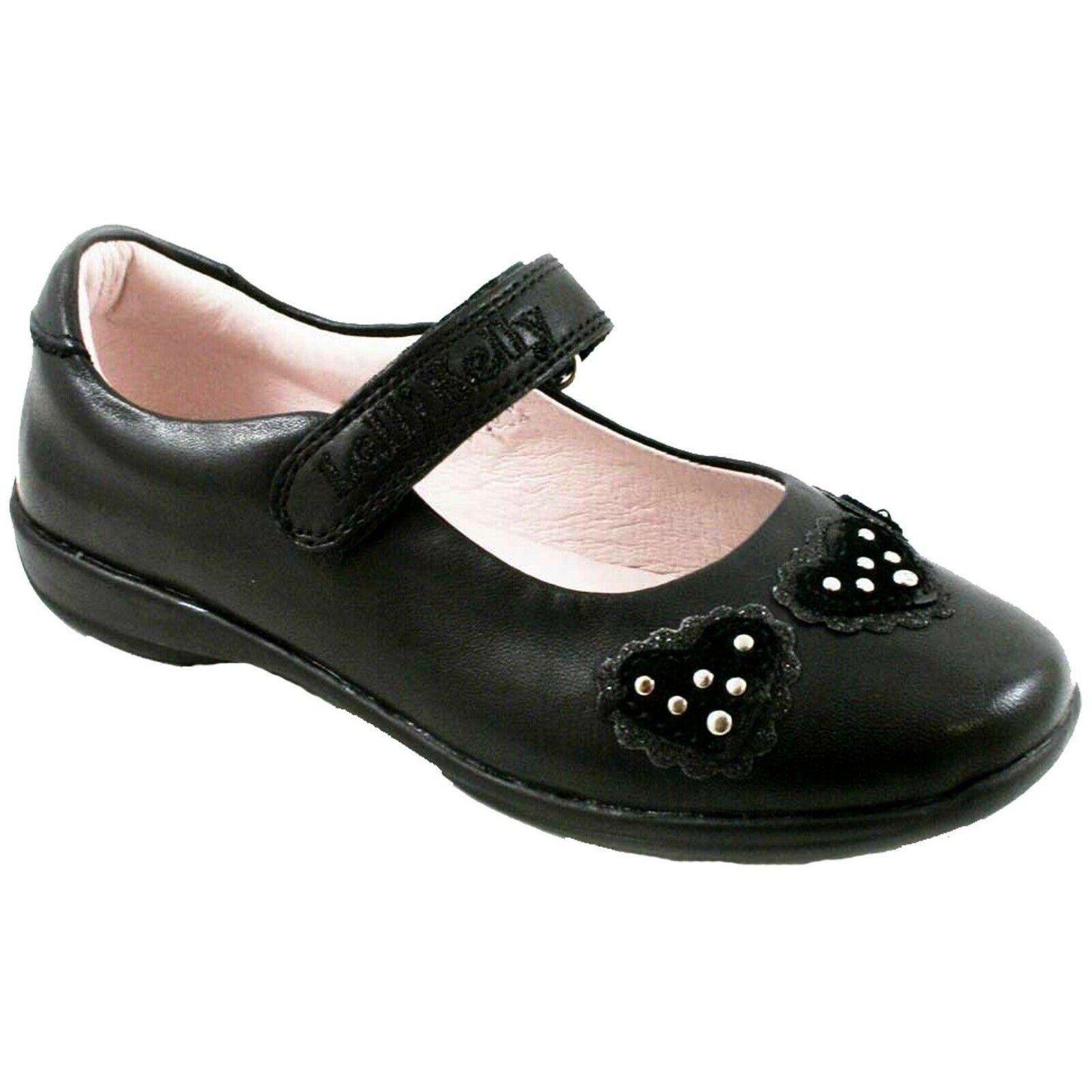 Lelli Kelly LK8208 Black Leather (CB01) Ellie School Shoes F Width