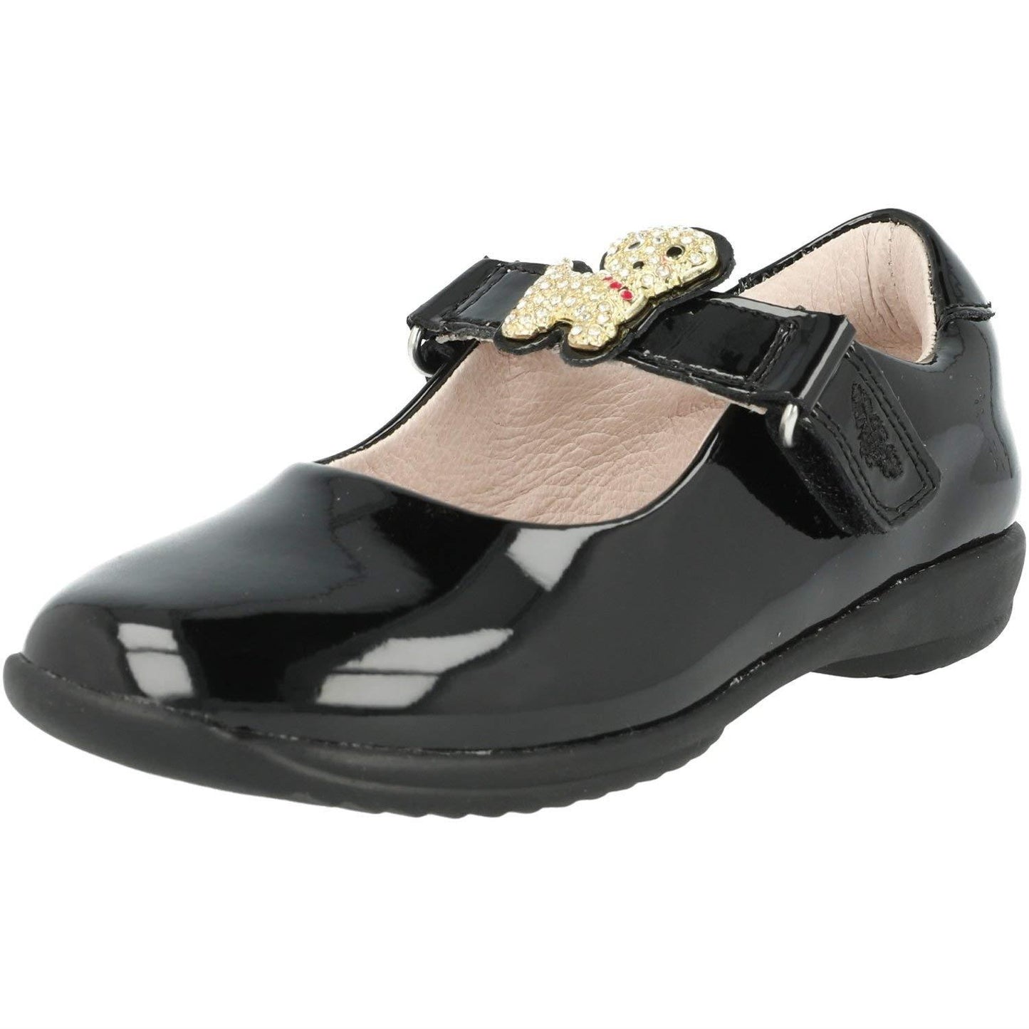 Lelli Kelly LK8317 (DB01) Poppy Black Patent School Shoes F Fitting