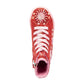 Lelli Kelly LK3861 (GD01) Dafne Mid Red Glitter Warm Lined Canvas Baseball Boots