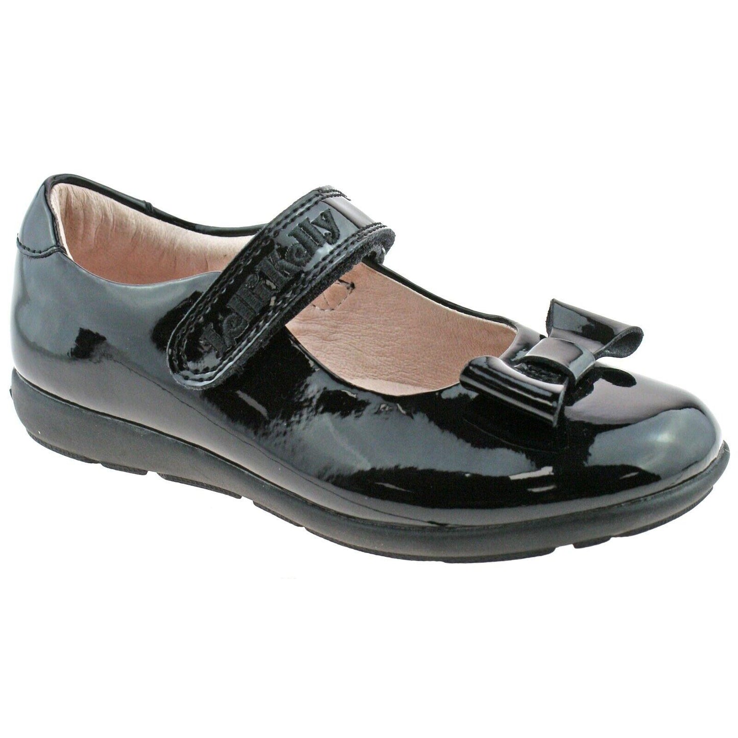 Lelli Kelly LK8206 (DB01) Perrie Black Patent School Shoes F Width