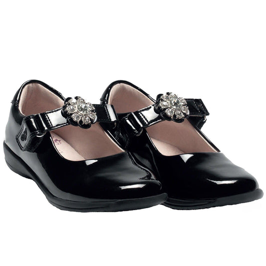 Lelli Kelly LK8310 (DB01) Buttercup Black Patent Interchangeable School Shoes