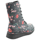 Heavenly Feet Martina 4 Black/Bee Flower Print Vegan Ankle Boots