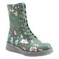 Heavenly Feet Martina 4 Forest Green Fantasy Print Vegan Ankle Boots