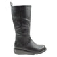 Heavenly Feet Robyn Black Knee High Wedge Vegan Boots