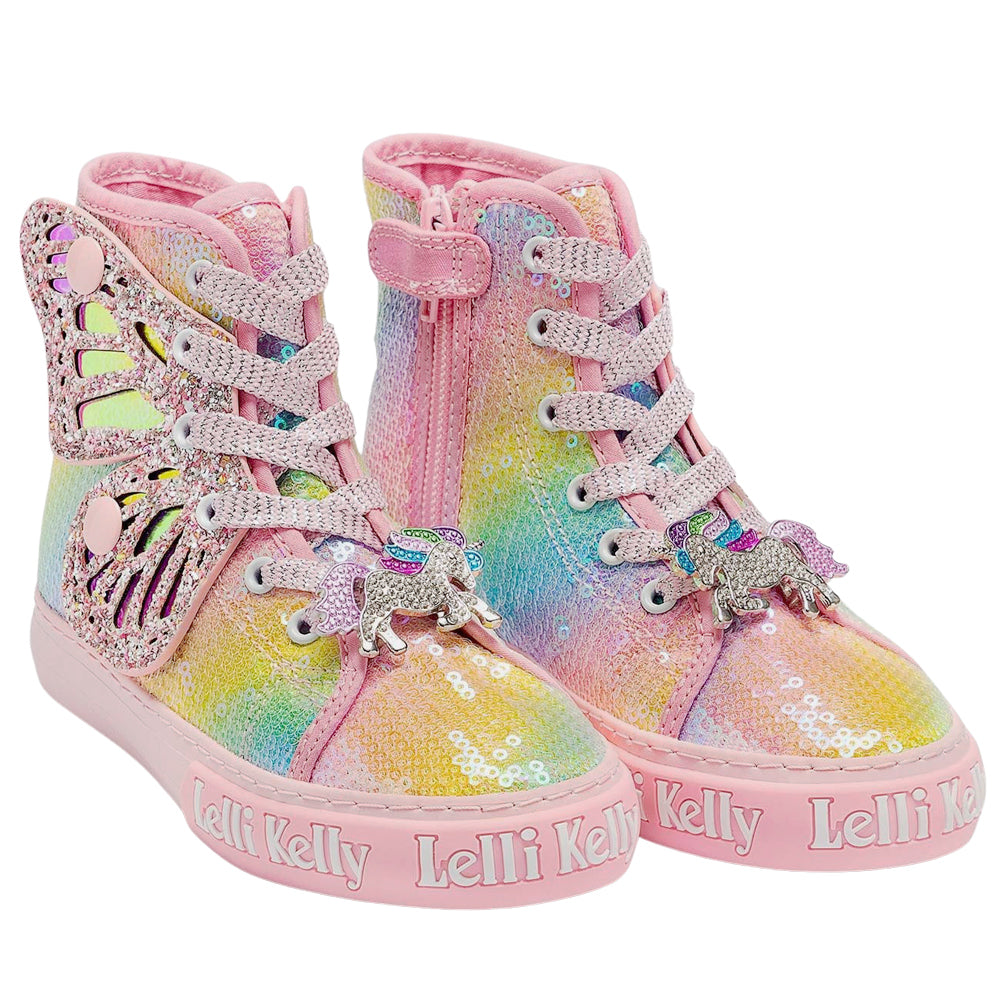 LK1331 (AX02) Unicorn Wings Rainbow Baseball Boots