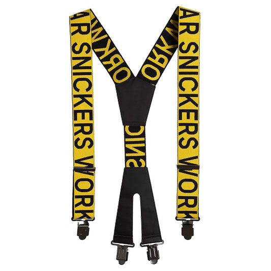 Mens Snickers Workwear Yellow/Charcoal Logo Suspenders Braces 9064