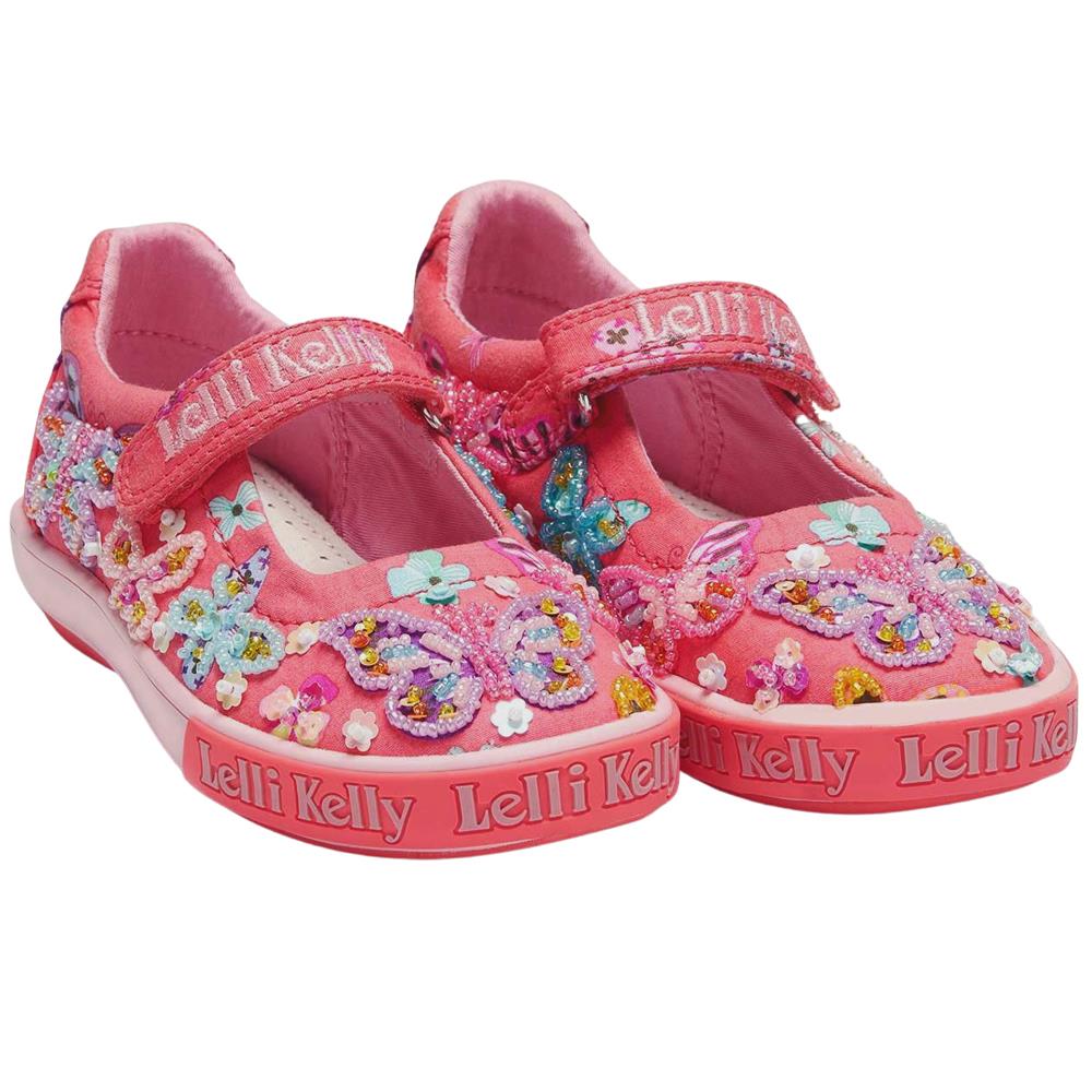 Lelli Kelly LK9066 (BD94) Geranium Fantasy Butterfly Dolly Shoes