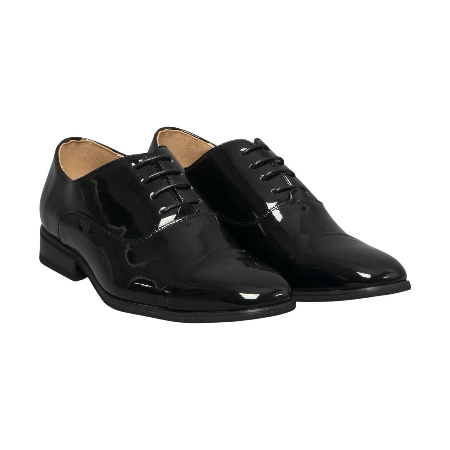 Mens Goor Smart Black Patent Lace Up Wedding Shoes M291AP