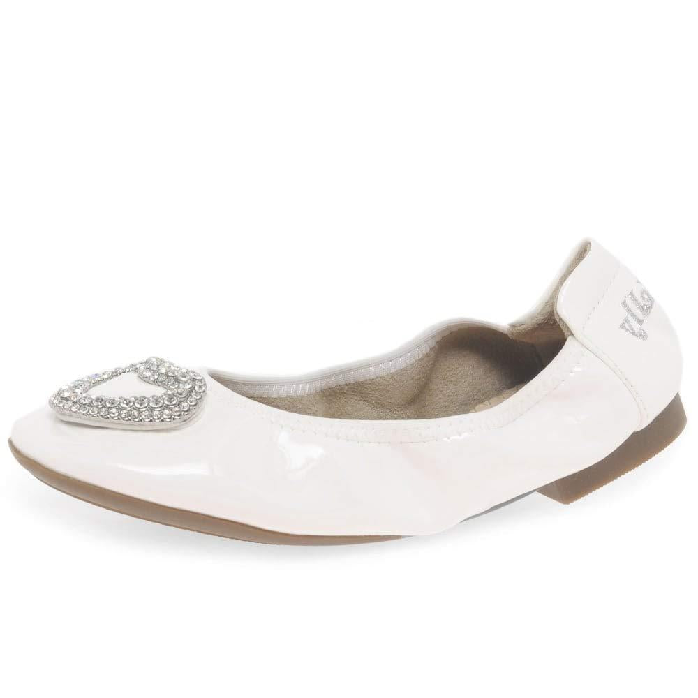 Lelli Kelly LK4108 (AA01) Bianco Patent Heart Magiche Shoes